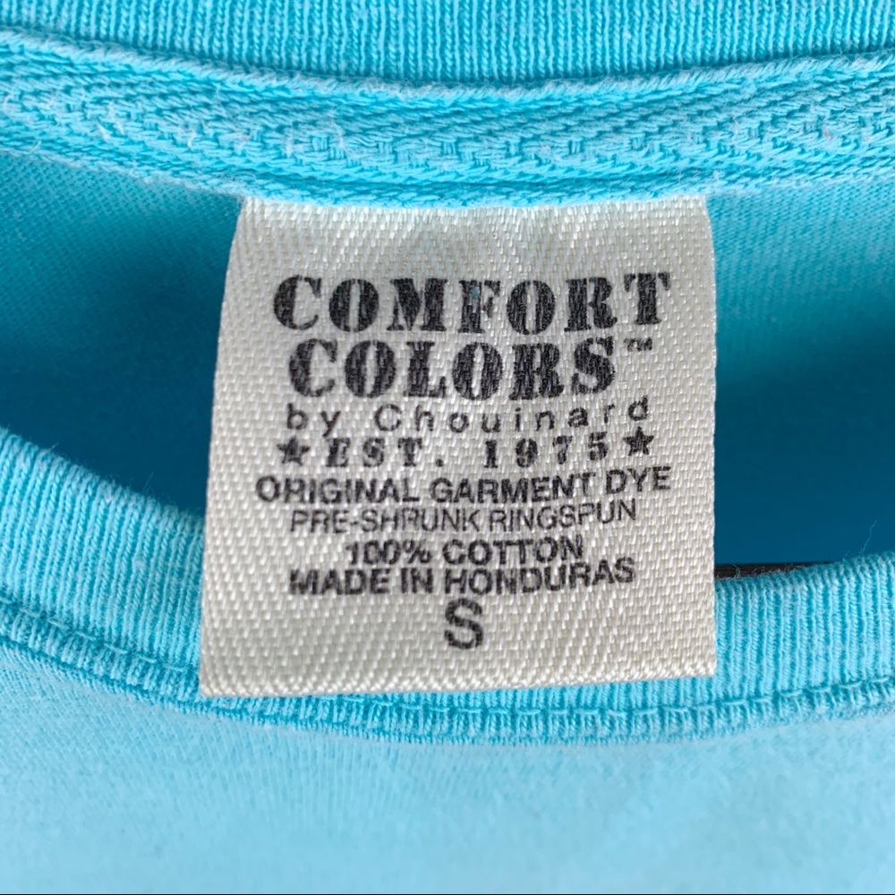Comfort Colors Polka Dot K Pocket Blue Tee - Picture 3 of 8